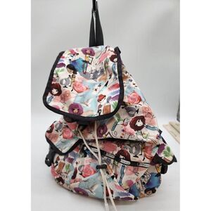 Lesport sac Colorful Artist-Themed Backpack With Drawstring & Buckle Closures Ad